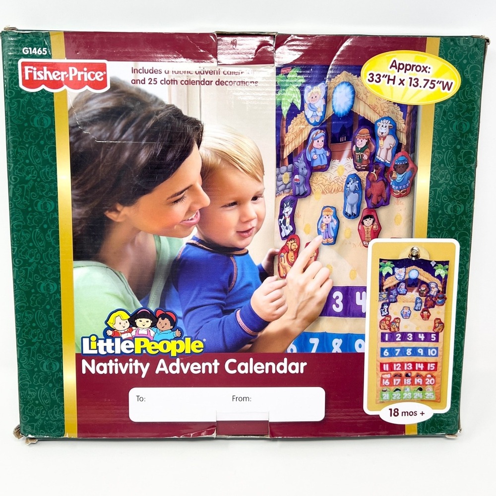 Fisher-Price Little People Musical Soft Advent Calendar 100% Complete Vtg 2012
